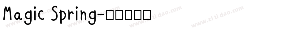 Magic Spring字体转换
